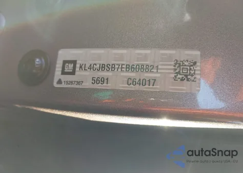 2014 Buick Encore Convenience z USA, uszkodzony, nr VIN KL4CJBSB7EB608821